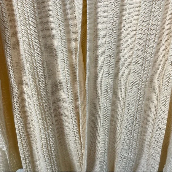 Joie Cardigan Sweater Women's Large Yellow Open Front Textured Linen Blend NWT - Picture 5 of 9